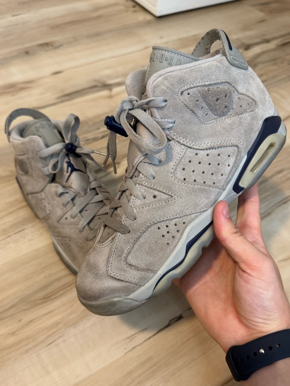 Air Jordan 6 Retro Georgetown 2022 Grey Navy Suede